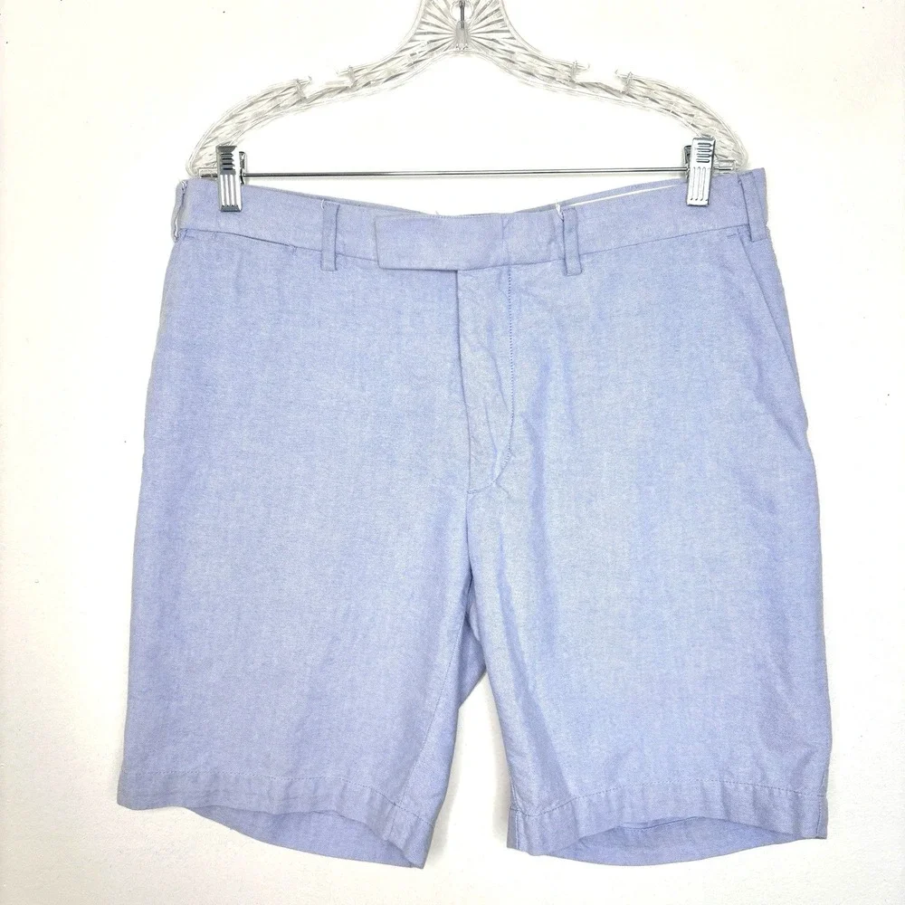 Polo Ralph Lauren Shorts Mens 36 Light Blue Oxford Chino Classic Preppy Golf